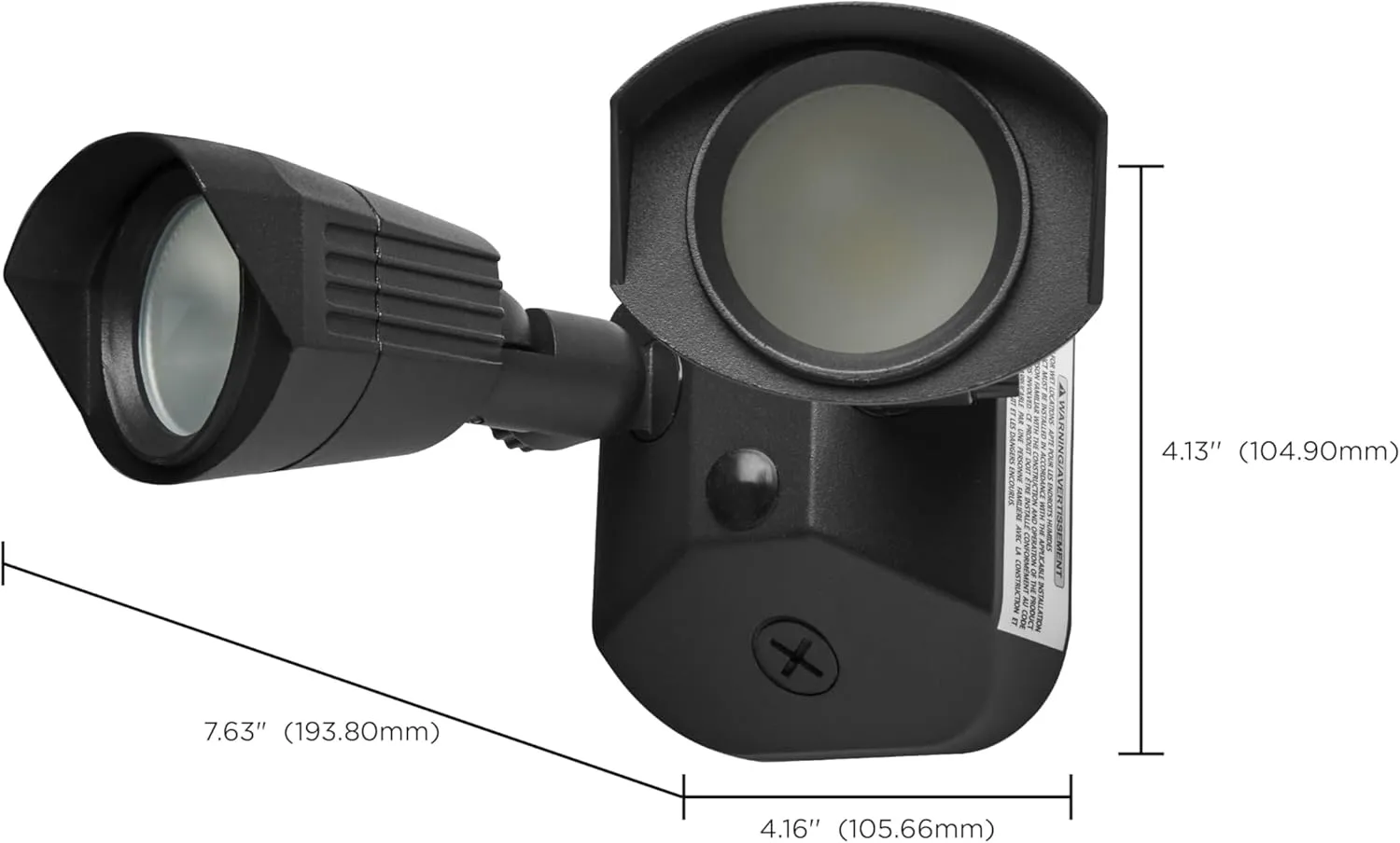 Nuvo 65/220 LED Dual-Head Security Light, 4000K, Black