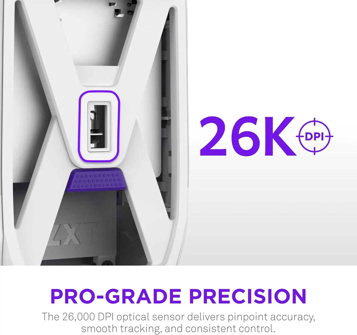 NZXT Lift Elite Wireless Gaming Mouse - Ultra-Lightweight 57 g - 4K/8K Polling Rates, Optical Switches, 26K DPI Optical Sensor - 70-Hour Battery - Rubber Side Grips - 5 Programmable Buttons - White