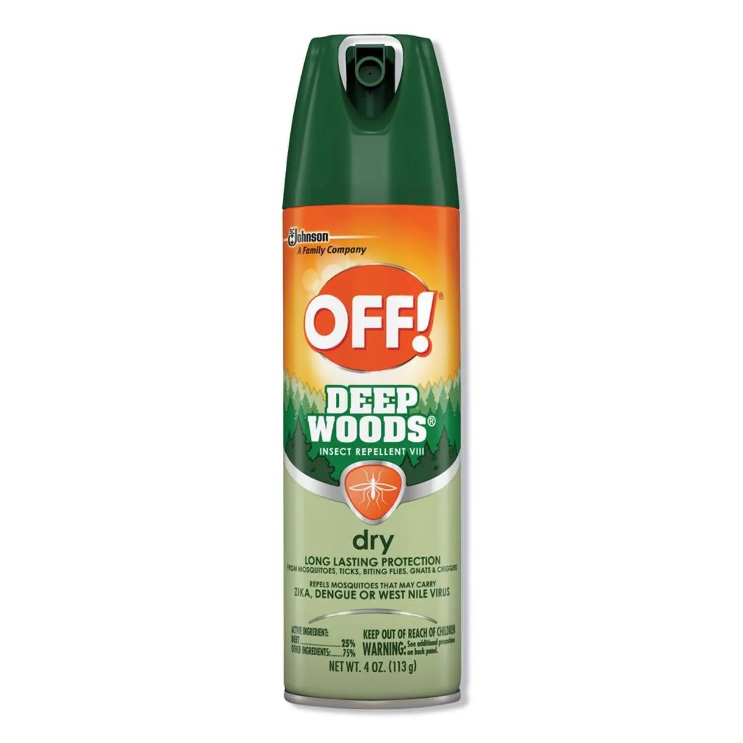 OFF! - Aerosol Deep Woods Dry Insect Repellent - 4 Oz - 12 Pack