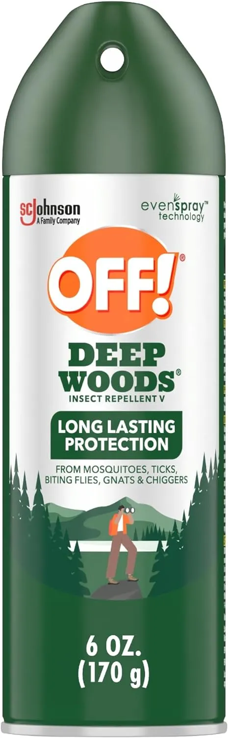 OFF! Deep Woods Insect Repellent Aerosol, Bug Spray with Long Lasting Protection from Mosquitoes, 6 oz (Pack of 12)