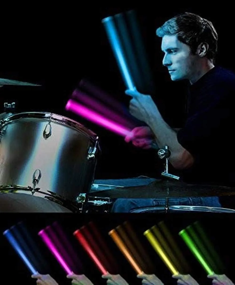 OFG Color Change Light Stix, LED Light Up Drumsticks (Color Change): Motion Activated Light Stix is ideal for all drummers and drum kits, Ultrabright Glowing LEDs, Changes Color Every Beat!