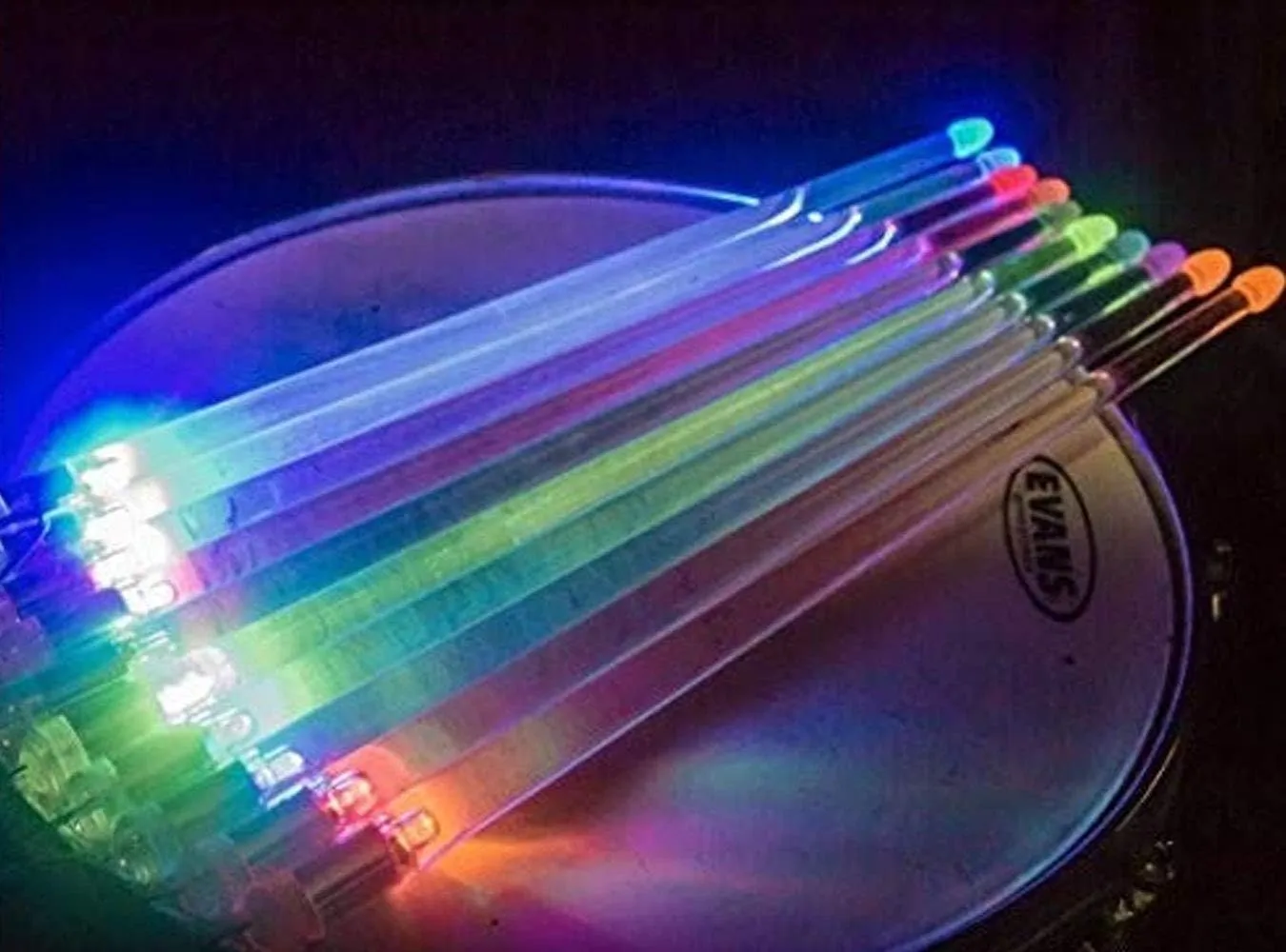 OFG Color Change Light Stix, LED Light Up Drumsticks (Color Change): Motion Activated Light Stix is ideal for all drummers and drum kits, Ultrabright Glowing LEDs, Changes Color Every Beat!