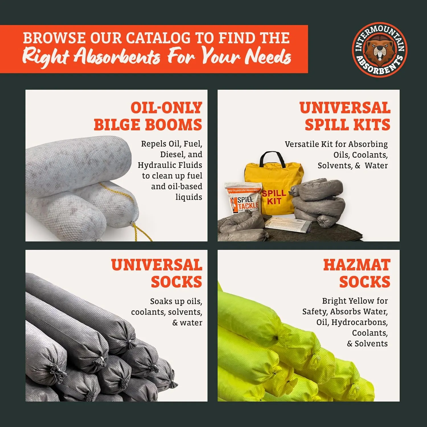 Oil Only Absorbent Boom - 5"x18" Bilge Oil Absorbent Booms, Absorbs Oils Hydrocarbons & Repels Water, Bilge Boom, Sump Basin for Water Deployment (1 Unit Per Case)