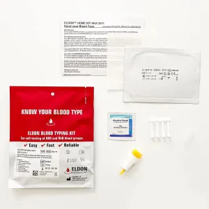 Original Home Blood Typing Kit - New Package   Improved Lancet (9 Kits)