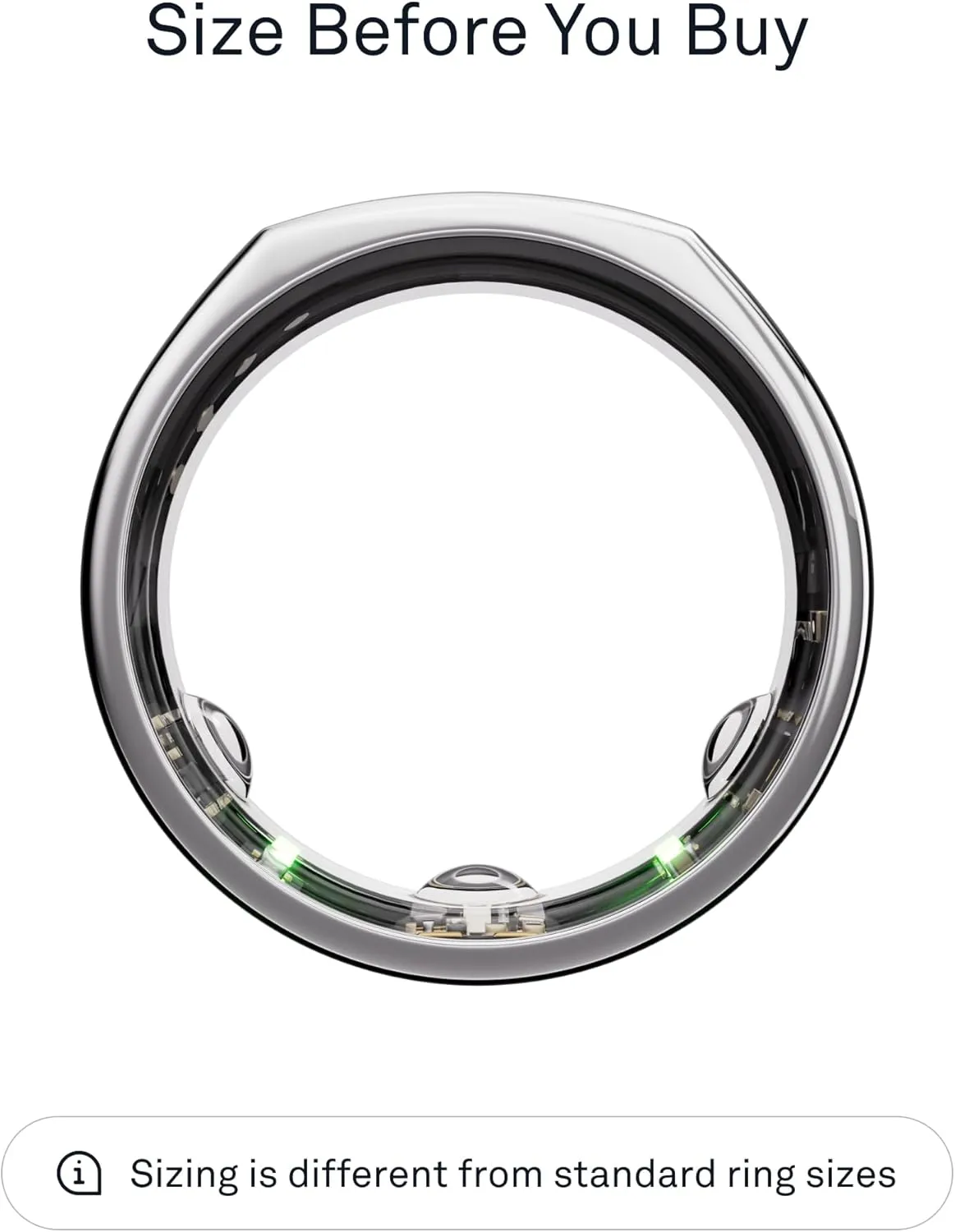 Oura Ring Gen3 Heritage - Silver - Size 7 - Smart Ring - Size First with Oura Ring Gen3 Sizing Kit - Sleep Tracking Wearable - Heart Rate - Fitness Tracker - 5-7 Days Battery Life