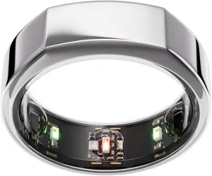 Oura Ring Gen3 Heritage - Silver - Size 7 - Smart Ring - Size First with Oura Ring Gen3 Sizing Kit - Sleep Tracking Wearable - Heart Rate - Fitness Tracker - 5-7 Days Battery Life