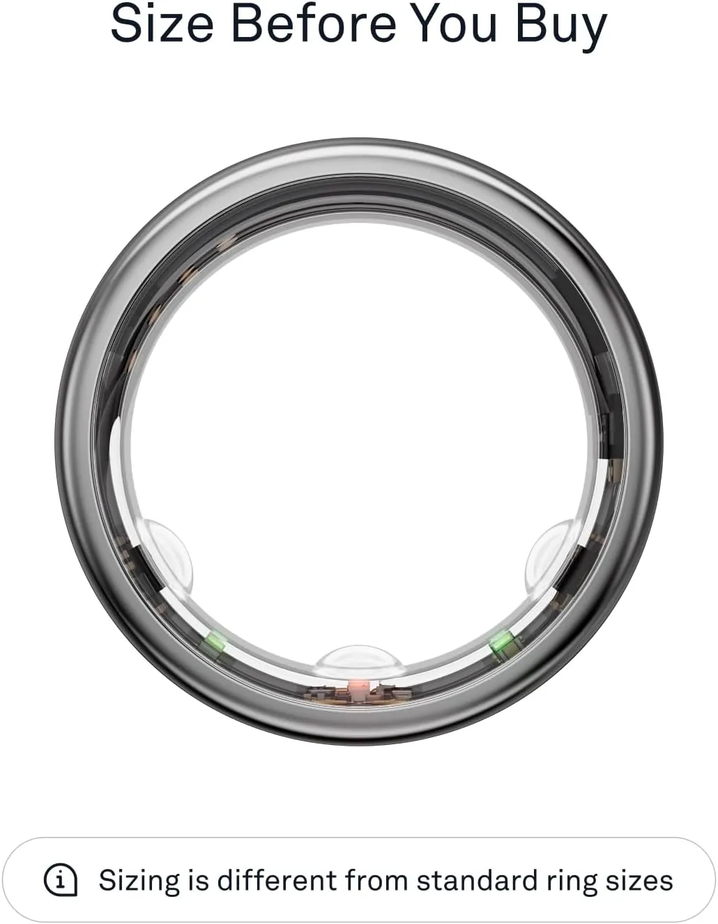 Oura Ring Gen3 Horizon - Silver - Size 6 - Smart Ring - Size First with Oura Ring Gen3 Sizing Kit - Sleep Tracking Wearable - Heart Rate - Fitness Tracker - 5-7 Days Battery Life