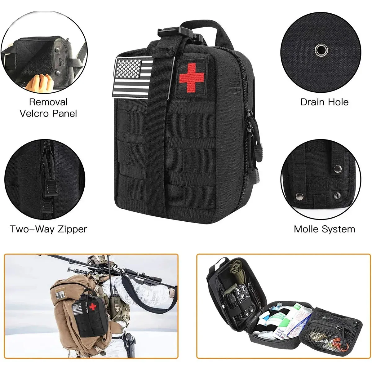Outdoor Emergency Survival Kit Multifunctional Camping First Aid and Self Defense Tool Set