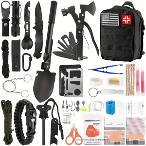 Outdoor Emergency Survival Kit Multifunctional Camping First Aid and Self Defense Tool Set