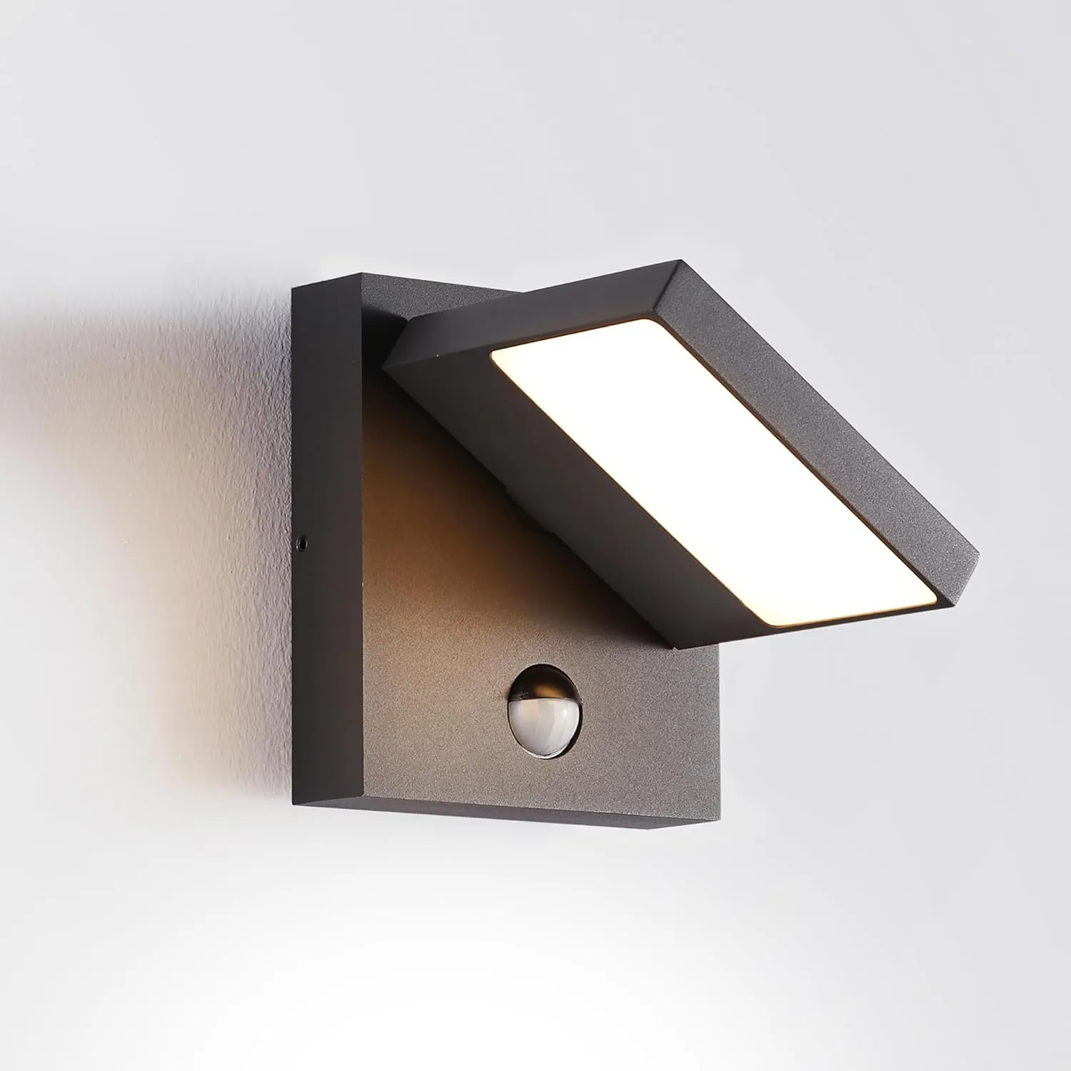 Outdoor Wall Light Motion Sensor Exterior Light Fixture for House,LED Modern Front Porch Sconce Wall Mount Lamp,IP54 Waterproof Garage Light for Patio Garden,13W 650Lm 3000K