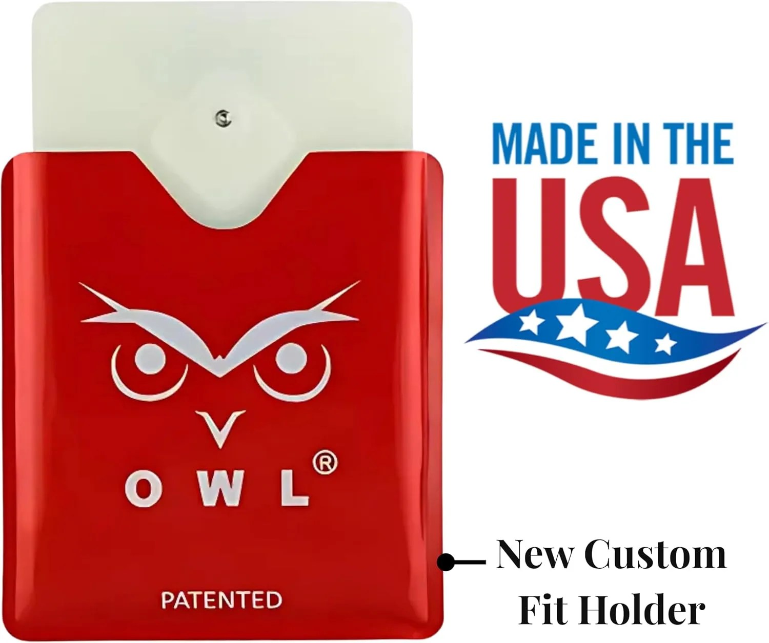 OWL The Only Flat Car Window Glass Breaker & Seatbelt Cutter Card Emergency Escape Rescue Hammer Safety Life Saving Crash Survival Kit 2-in-1 Tool - Made in USA (4 Pack Red)