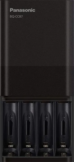 Panasonic BQ-CC87AKBBA eneloop pro Advanced Individual Battery Charger with Portable Charging Technology, Black