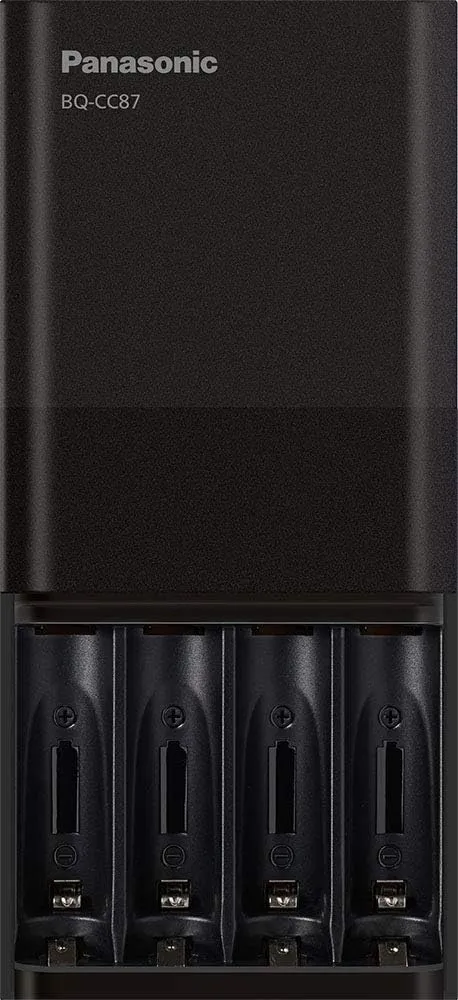 Panasonic BQ-CC87AKBBA eneloop pro Advanced Individual Battery Charger with Portable Charging Technology, Black
