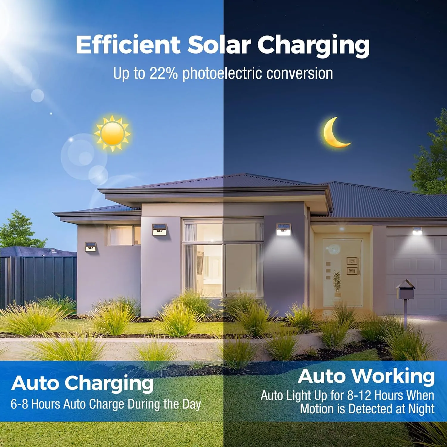 Peasur Solar Lights Outdoor Waterproof [12 Packs/140 LEDs], 3 Lighting Modes Solar Motion Sensor Light Outdoor, Ultra Bright Security Lights Outdoor Solar Lights for Outside Fence Patio Deck[Brown]