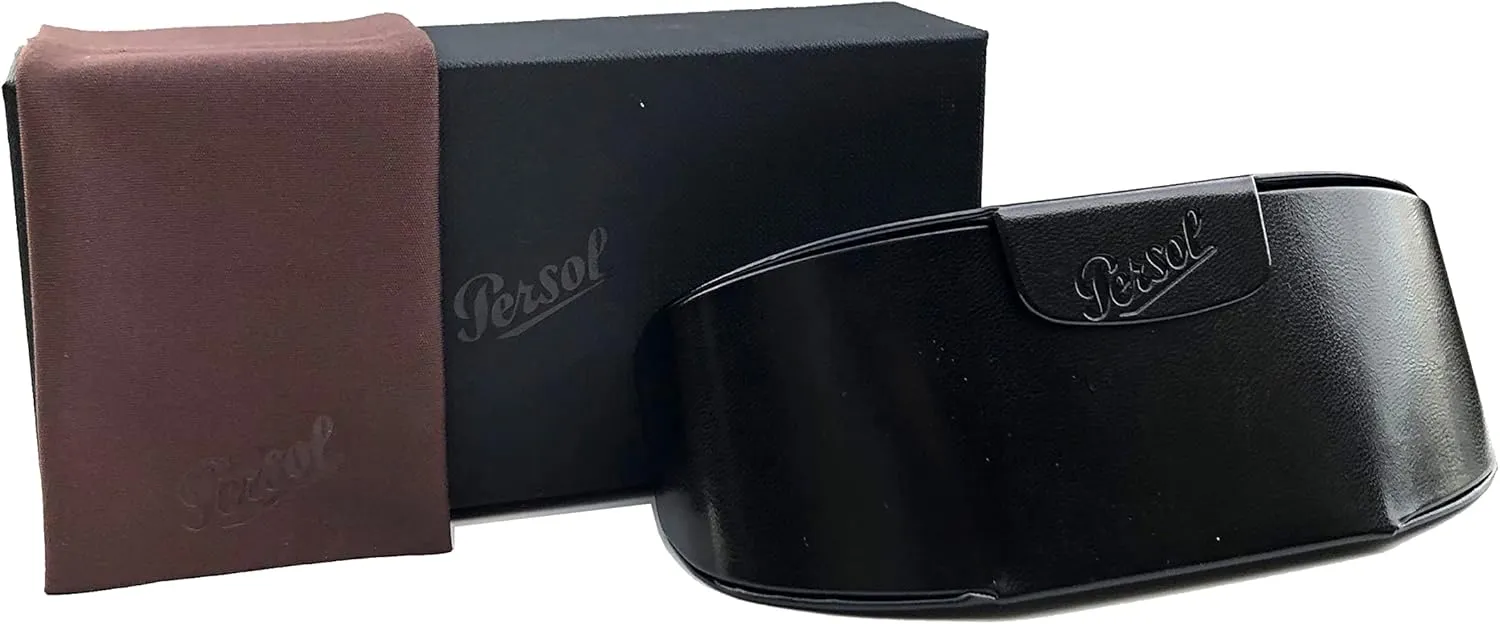 Persol Elio PO3333S Square Sunglasses for Men for Women   BUNDLE With Designer iWear Complimentary Eyewear Kit
