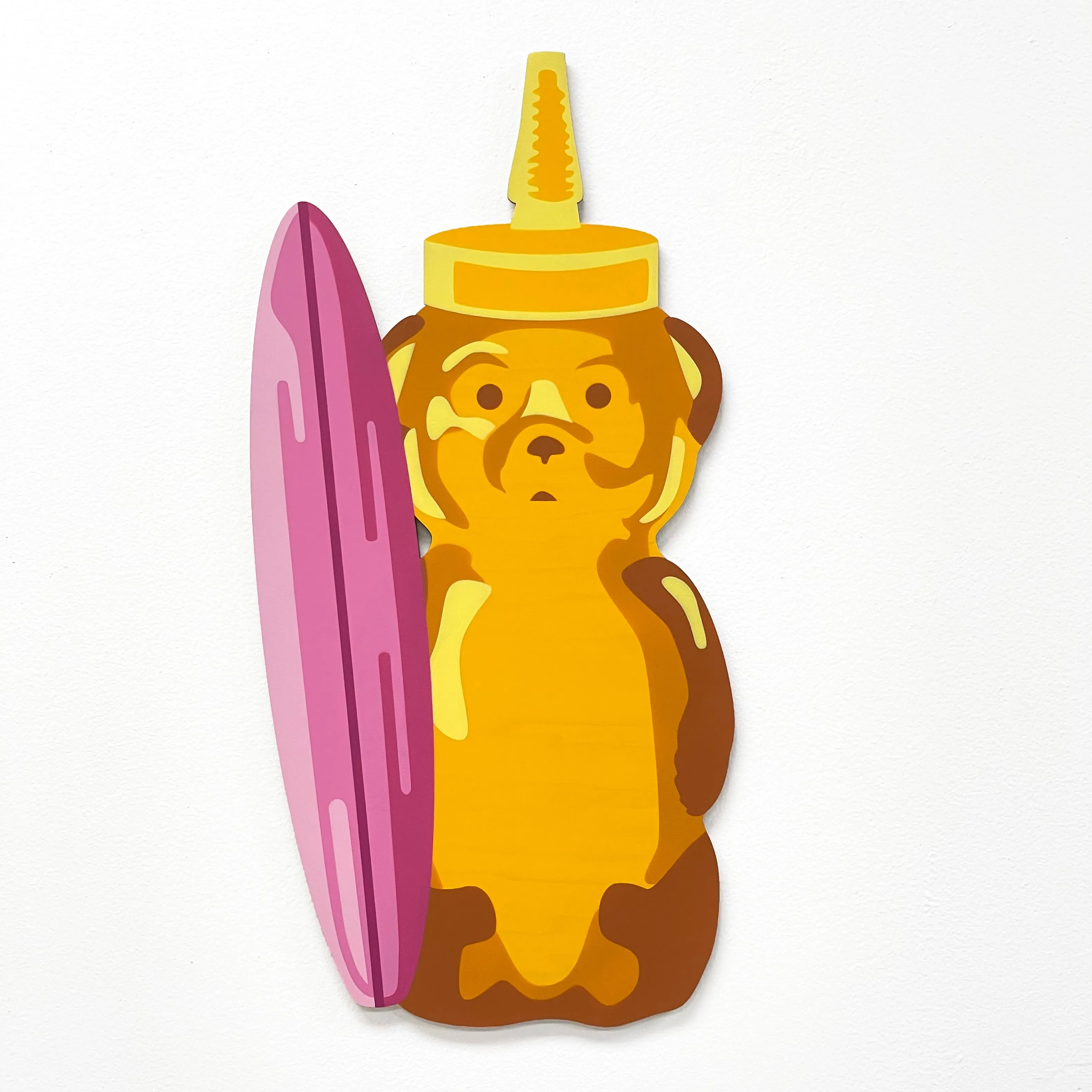 Pink Surfboard Bear