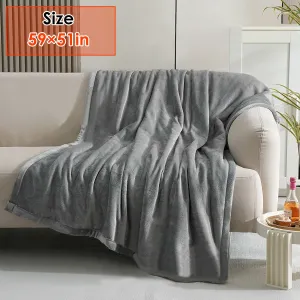 Plush Dual-Sized Electric Heating Throw Blanket