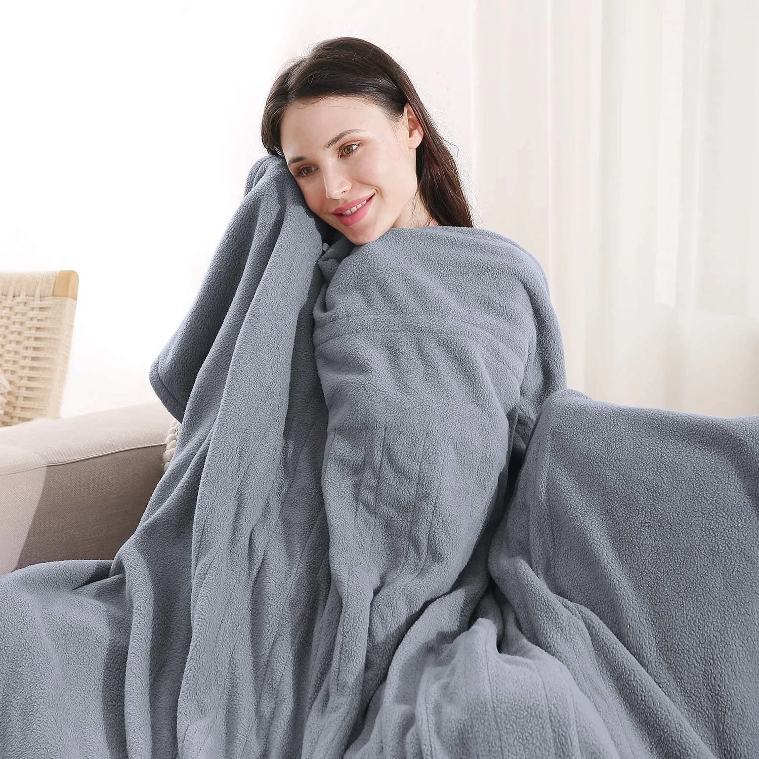 Polar Fleece Full Body Warming Premium Microfiber Sofa Blankets