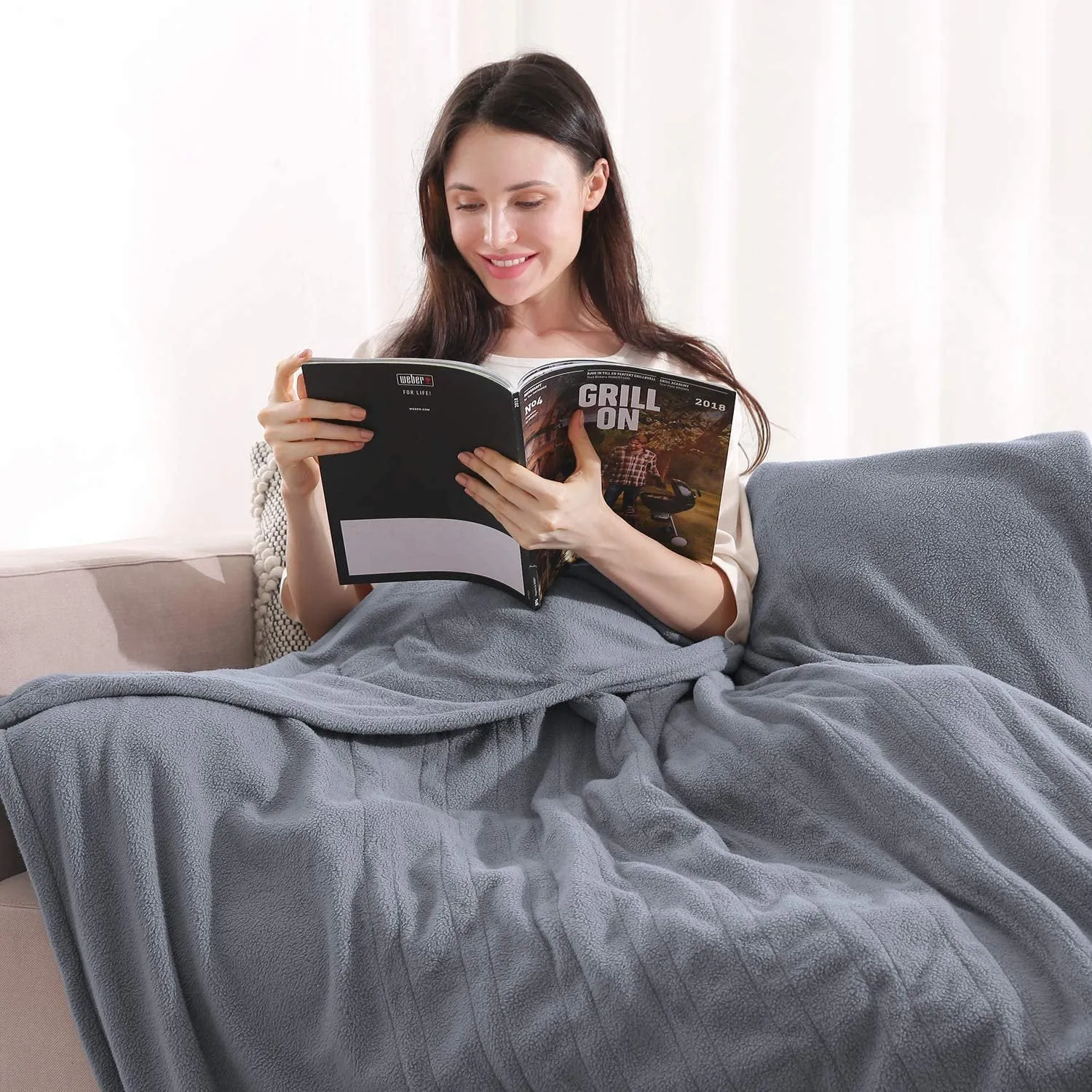 Polar Fleece Full Body Warming Premium Microfiber Sofa Blankets