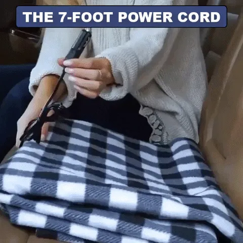 Portable 12V Car Heated Blanket For Outdoor Travel