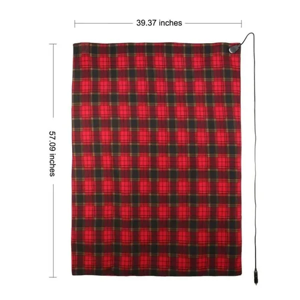 Portable 12V Car Heated Blanket For Outdoor Travel