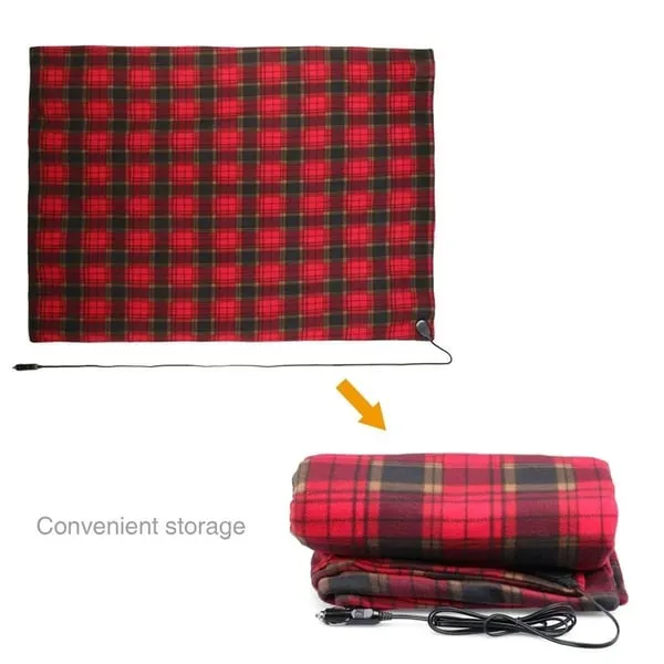 Portable 12V Car Heated Blanket For Outdoor Travel