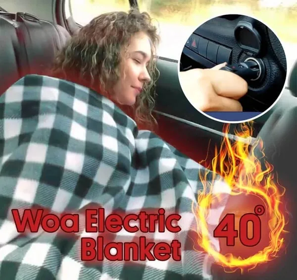 Portable 12V Car Heated Blanket For Outdoor Travel