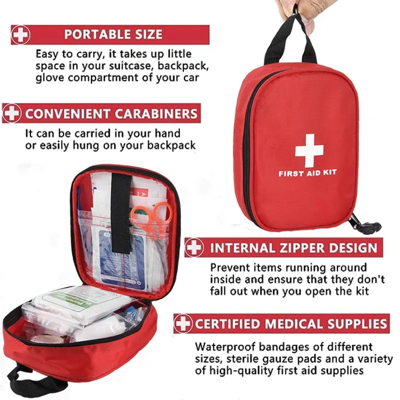 Portable Outdoor Travel Camping Medicine Emergency Survival Kit Layered Storage First Aid Bag Family First Aid Kit