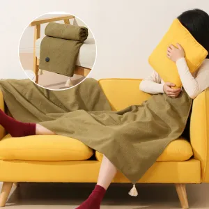 Portable Soft Zipper Electric Heated Blanket Shawl