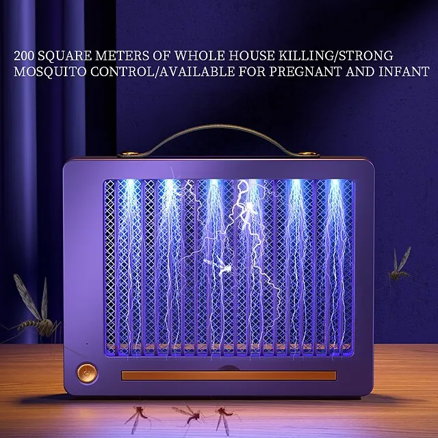 Portable USB Electronic Rechargeable Mosquito Fly Killer Lamp/Bug Zapper for Summer TripOutdoor CampingPatioHome and GardenFly Trap IndoorMoth Trap/Bug Killer/Insect Killer Light