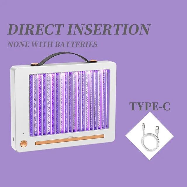 Portable USB Electronic Rechargeable Mosquito Fly Killer Lamp/Bug Zapper for Summer TripOutdoor CampingPatioHome and GardenFly Trap IndoorMoth Trap/Bug Killer/Insect Killer Light