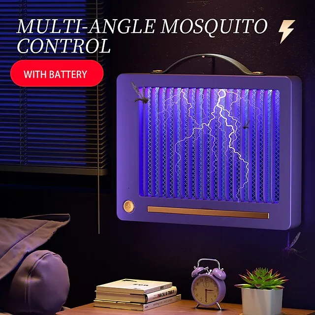 Portable USB Electronic Rechargeable Mosquito Fly Killer Lamp/Bug Zapper for Summer TripOutdoor CampingPatioHome and GardenFly Trap IndoorMoth Trap/Bug Killer/Insect Killer Light