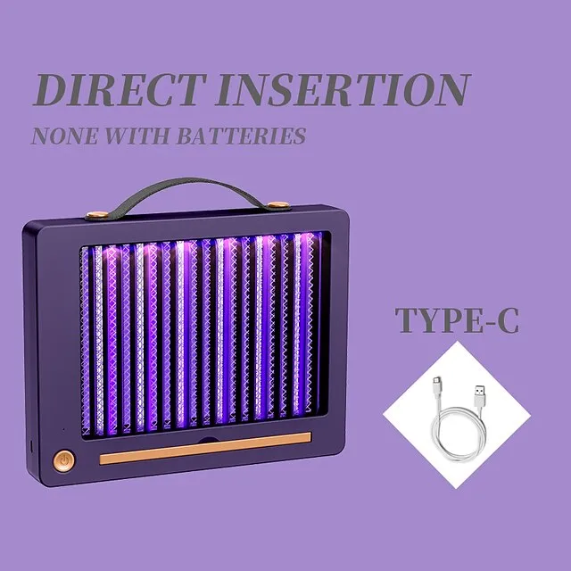 Portable USB Electronic Rechargeable Mosquito Fly Killer Lamp/Bug Zapper for Summer TripOutdoor CampingPatioHome and GardenFly Trap IndoorMoth Trap/Bug Killer/Insect Killer Light