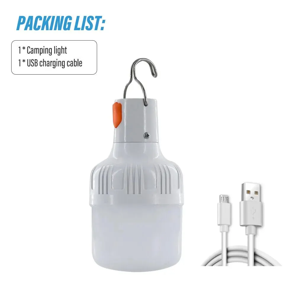 Portable USB Rechargeable LED Emergency Light with Hook