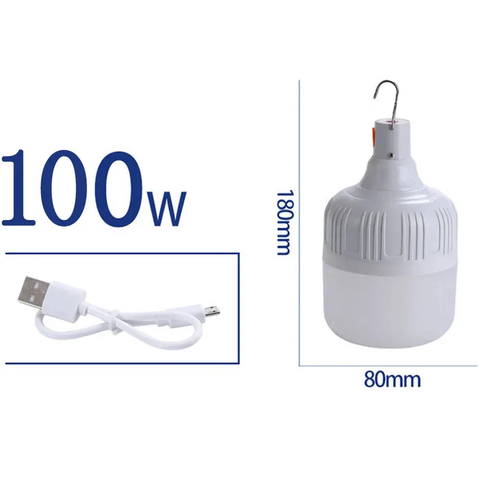 Portable USB Rechargeable LED Emergency Light with Hook