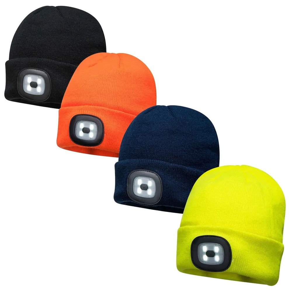 PORTWEST B029 BEANIE LED HEAD LIGHT - USB RECHARGEABLE