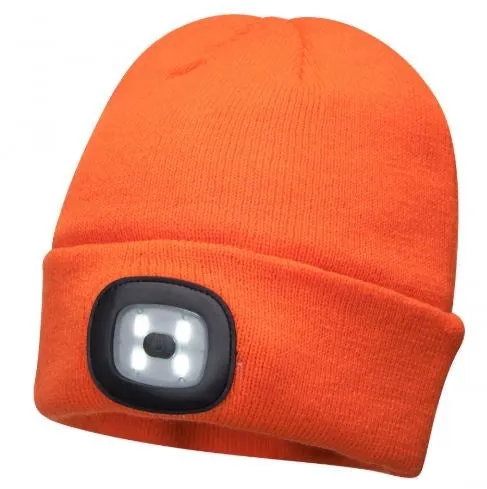PORTWEST B029 BEANIE LED HEAD LIGHT - USB RECHARGEABLE