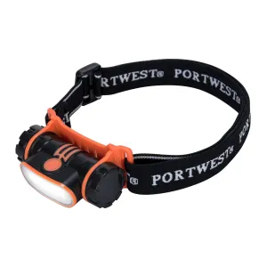 PORTWEST® USB Rechargeable LED Head Light - Black PA70
