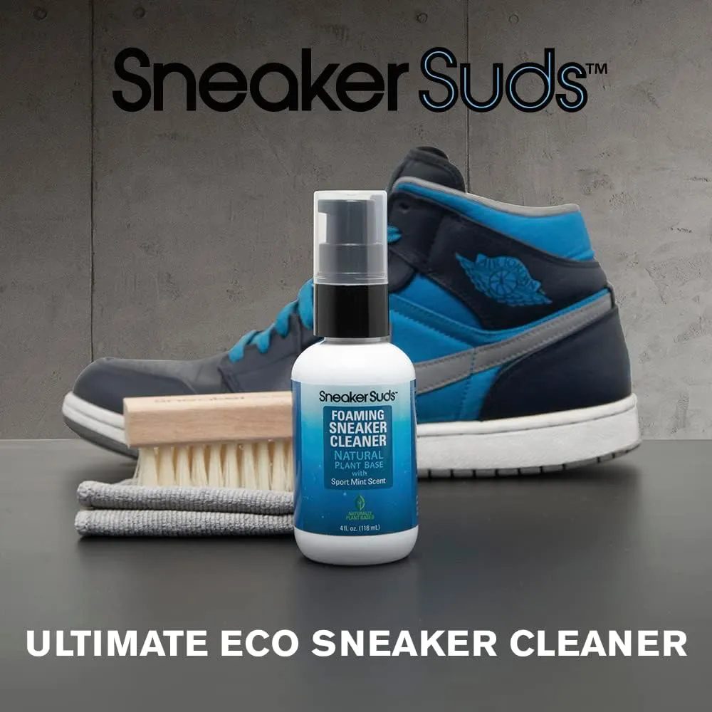 Premium Shoe Cleaning Kit, Versatile Sneaker Cleaning Kit with Foaming Sneaker Cleaner, Microfiber Cloth, and Scrub Brush, Easy to Use, Suitable for Various Kinds of Shoes