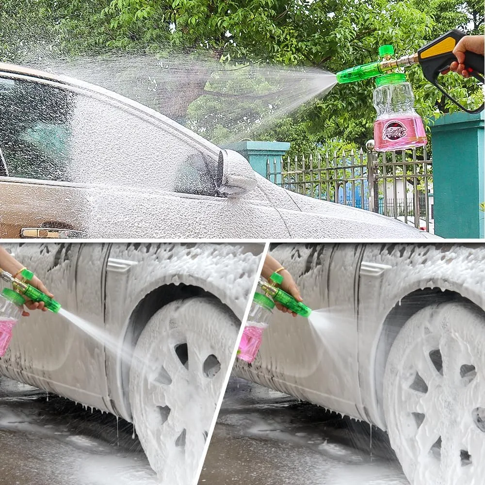 Pressure Washer Green Foam Cannon Foam Generator Snow Foam Lance with 1.25mm & 1.10mm Orifice Nozzle for Nilfisk, for STIHL, for Husqvarna, for Gerni