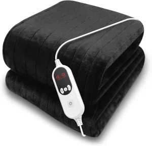 Purus Black Heated Throw Electric Blanket, 160x120cm, condition new no original packaging, tested
