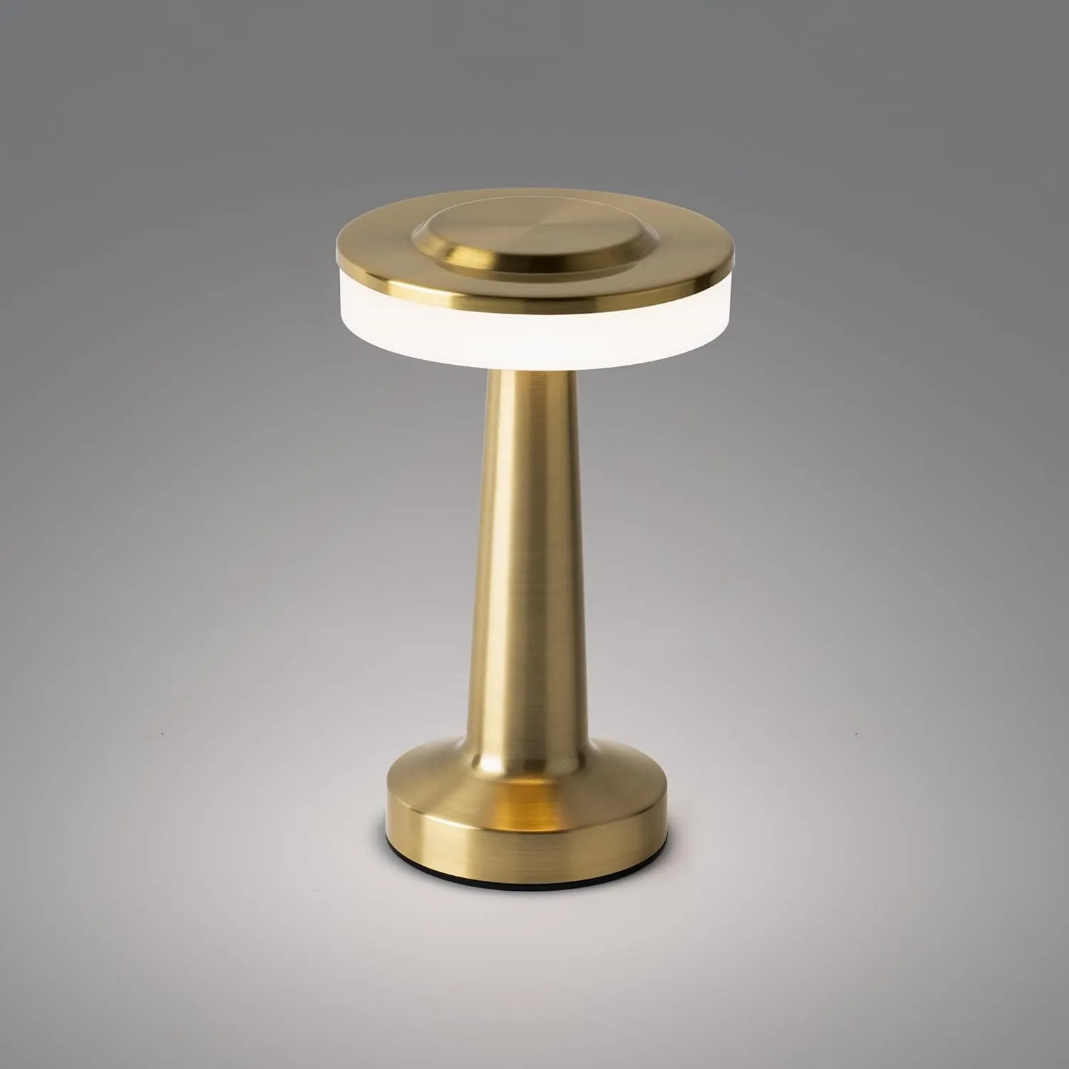 Radiance LED Cordless USB-C Re-Chargeable Desk Lamp, 5200mAh Battery Operated with 3 Color Temperature 2700K-3000K-3500K and Fingertip Touch On/Off Plus Dimming in Satin Brass