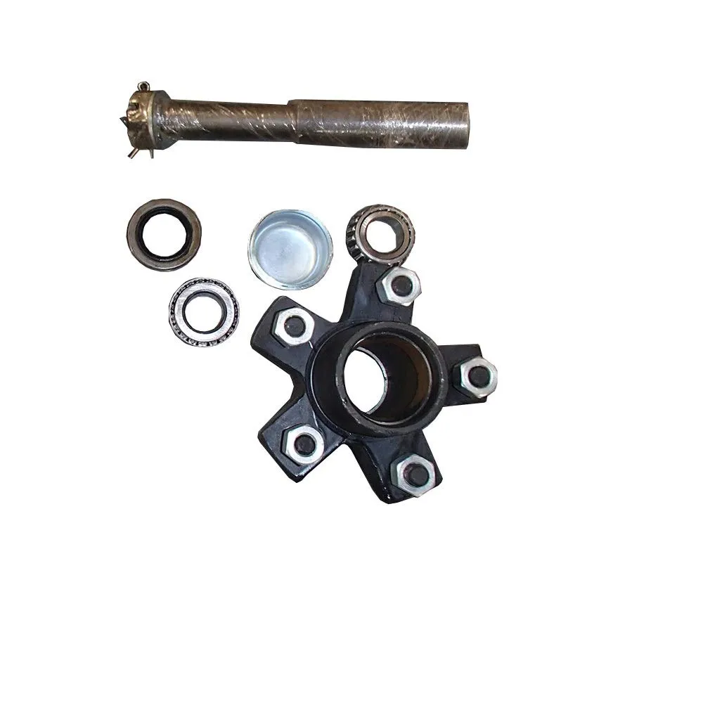 RAParts Aftermarket 5 on 4.5" Trailer Axle Kit 2000lbs Idler Hub Kit w/Round Spindles