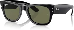 Ray-Ban RB0840S Mega Wayfarer Square Sunglasses for Men for Women   BUNDLE With Designer iWear Cleaning Kit
