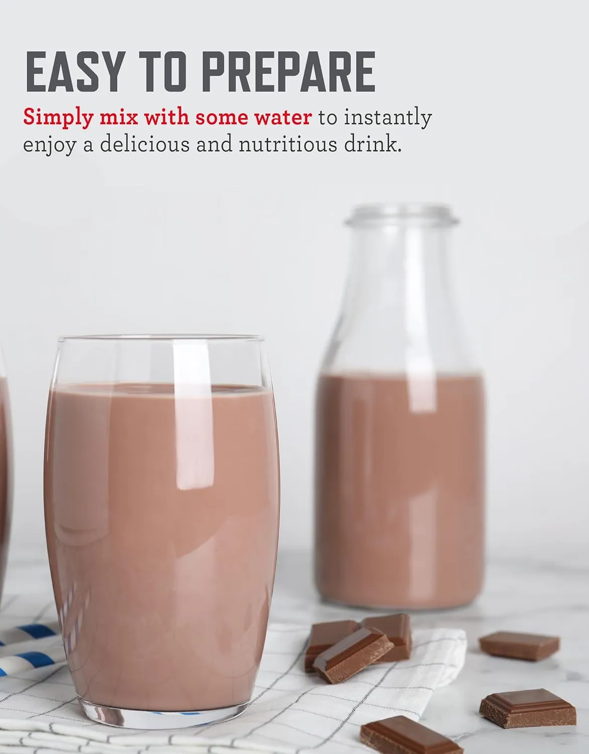 READYWISE - Whey Chocolate Milk Drink Bucket, 60 Servings, Emergency, MRE Meal & Drink Supply, Premade, Freeze Dried Survival Drink for Hiking, Adventure and Camping Essentials, Individually Packaged, up to 25 Year Shelf Life