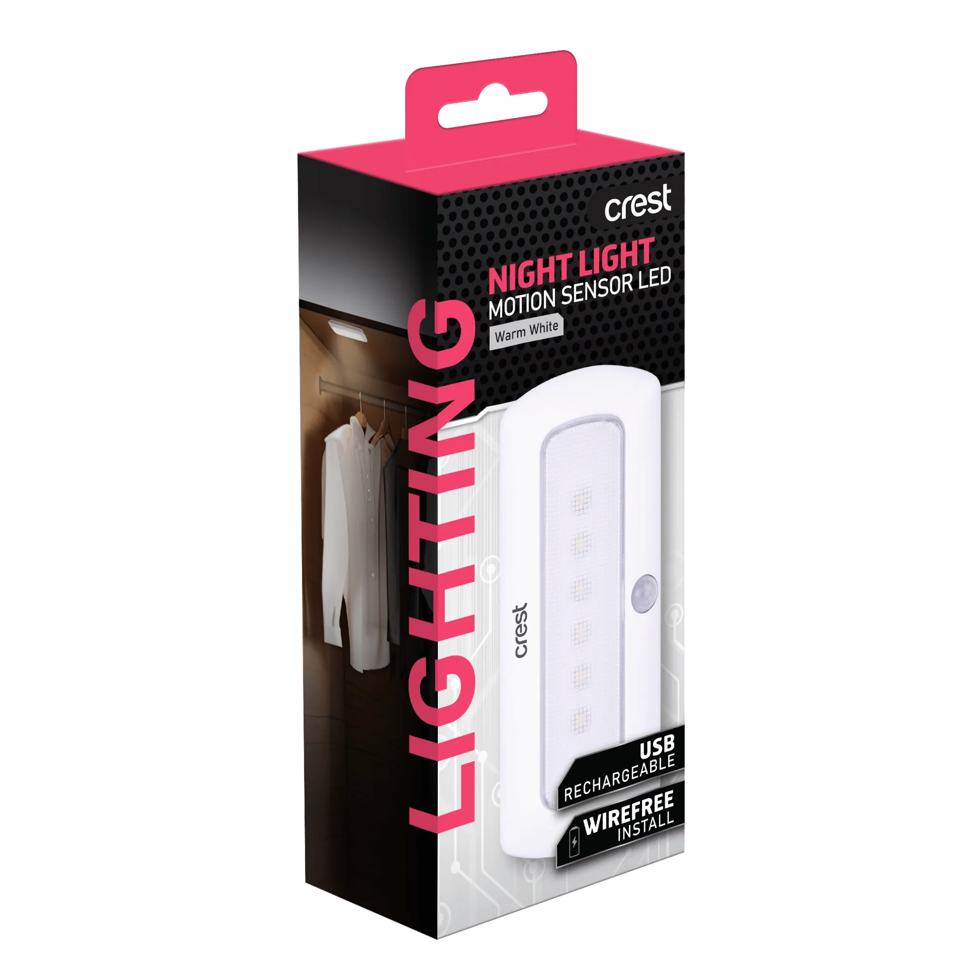Rechargeable LED Light Compact with Motion Sensor