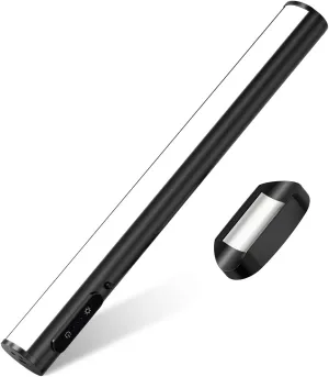 Rechargeable Magnetic LED Light Bar with Remote, Under Cabinet Lighting Wireless, Battery Powered Operated Wall Strip Lights, Dimmable Desk Lamp for Shelf Closet Picture Kitchen - Black