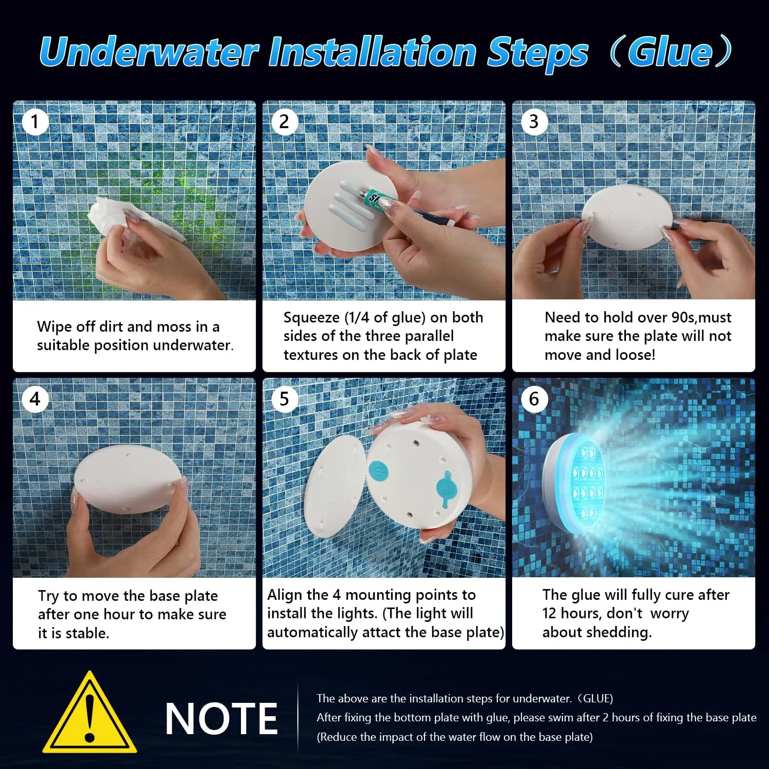 Rechargeable Pool Lights Submersible LED Lights with Remote, IP68 Waterproof Underwater Lights,16 Color Changing Floating Light with Magnet, Suction Cups for Pool,Pond,Party (2-Pack)