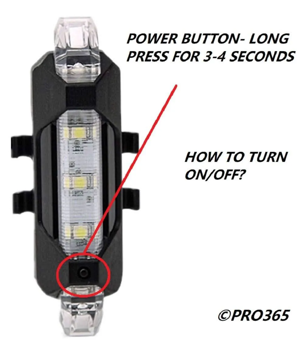 Rechargeable White LED Front Bicycle Light – Waterproof & Bright