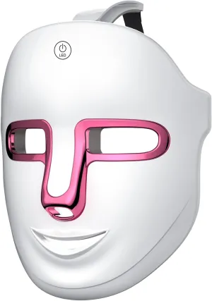 Red Light Mask - 7 Colors Red Light Mask for Face, Facial Skin Care Mask at Home, Cordless, Ergonomic Design and Rechargeable for Home (P04)